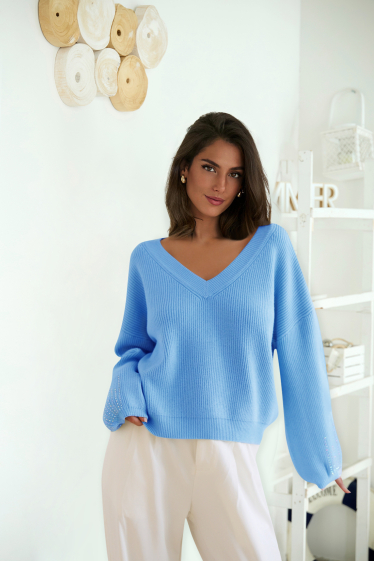 Grossiste New Sensation - Pull en col V