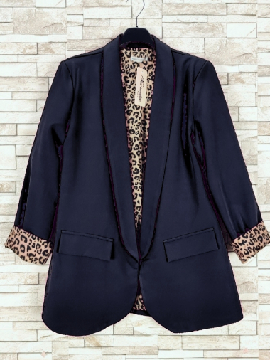 Grossiste New Sunshine - Blazer avec doublure léopard