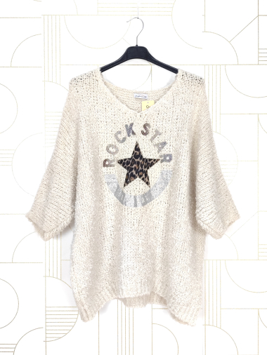 Mayorista New Sunshine - Jersey oversize de estrella de rock