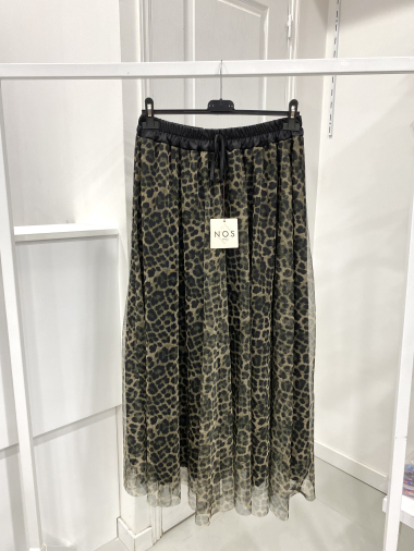 Wholesaler NOS - Leopard print pleated skirt