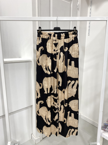 Mayorista NOS - Pantalón ancho de raso estampado