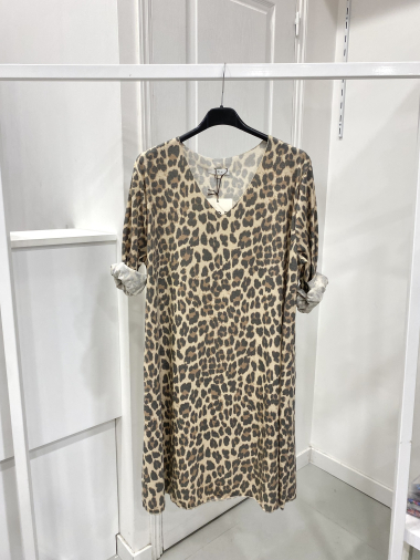 Großhändler NOS - Leoparden-Lurex-Kleid