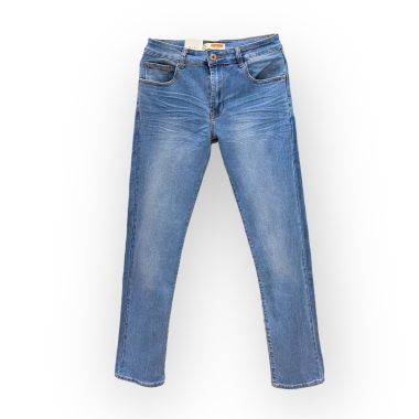 Grossiste Omnimen - Jeans Regular Bleu Jeans Délavé