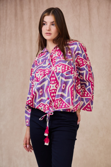 Wholesaler Orice - Patterned cotton shirt