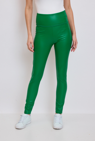 Wholesaler Orice - High-waisted faux leather leggings