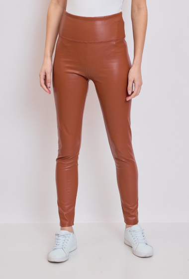 Wholesaler Orice - High-waisted faux leather leggings