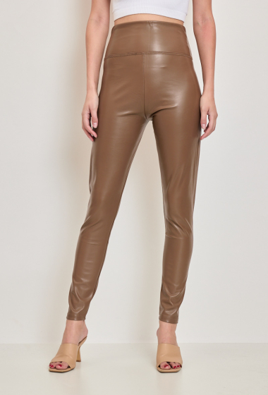 Wholesaler Orice - High-waisted faux leather leggings