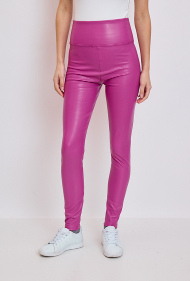 Wholesaler Orice - High-waisted faux leather leggings