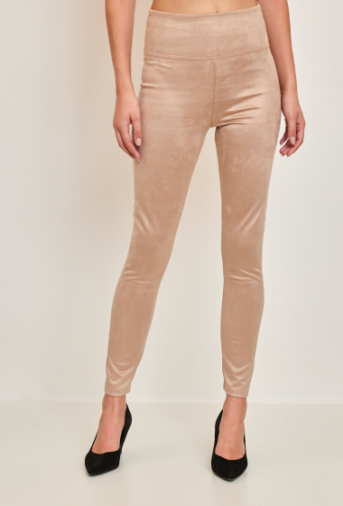 Wholesaler Orice - High-waisted suede leggings