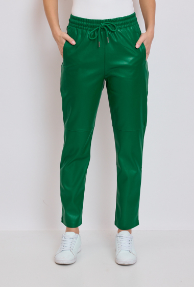 Grossiste Orice - Pantalon en similicuir vert