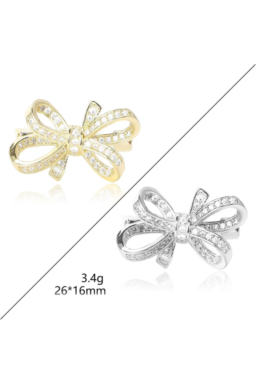 Grossiste Orient Express - BROCHE-Zircon bow petite broche