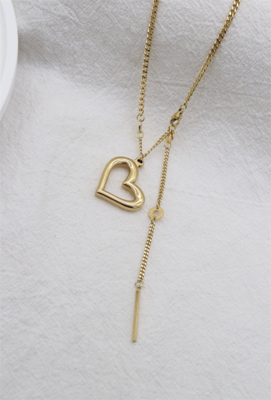 Grossiste Orient Express - Love collier en acier inoxydable