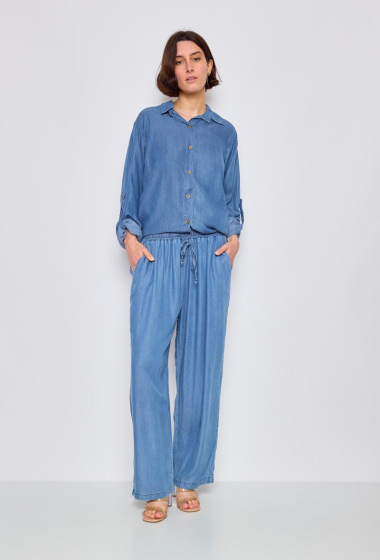 Grossiste PANEIGE PARIS - Pantalon large en jean - Grande Taille