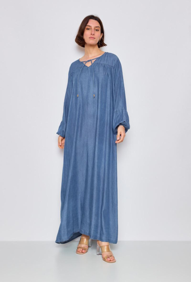 Wholesaler PANEIGE PARIS - Long denim dress - Plus Size