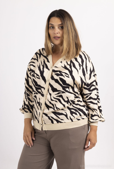 Wholesaler Pépouz' Paris - Plus size zebra silk vest