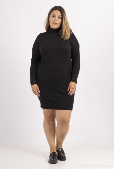 Wholesaler Pépouz' Paris - Fine knit dress with funnel neck