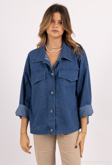 Grossiste Pépouz' Paris - Veste jean coton oversize