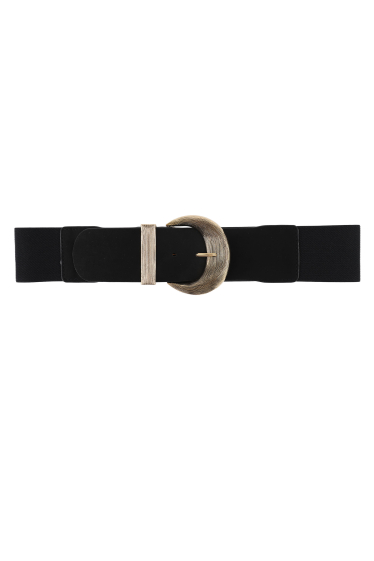 Grossiste Phanie Mode (Phanie accessories) - Ceinture élastique en daim avec boucle à motif d'empreinte