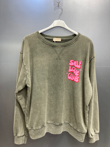 Wholesaler PINKA - Sweatshirt With Self Love Club Print