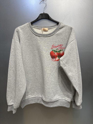 Großhändler PINKA - Sweatshirt mit Erdbeer-Print