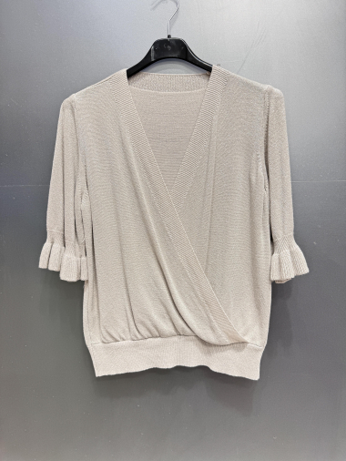 Wholesaler PINKA - Half Sleeve Top With Silver Threads Inside