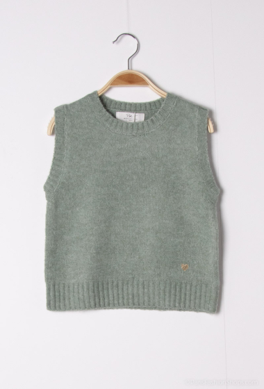 Wholesaler PM Mère & Fille - Sleeveless knit sweater