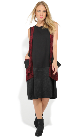 Wholesaler Pomme Rouge Paris - Sleeveless 2in1 effect dress (A819)