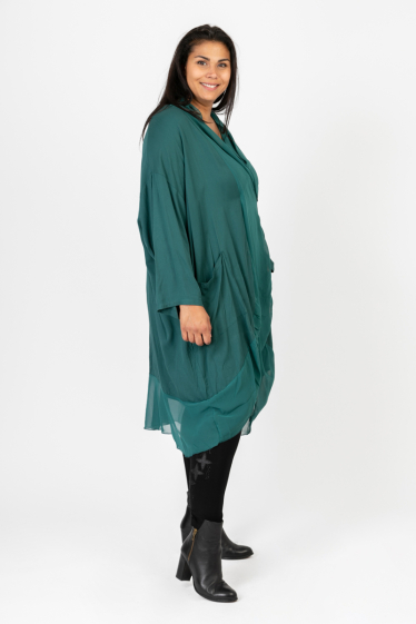 Wholesaler Pomme Rouge Paris - Wrap effect tunic (C6581)