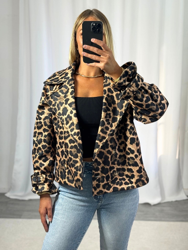 Wholesaler PROMISE - short leopard print coat