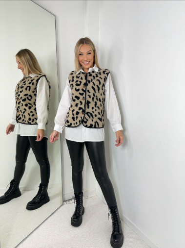 Mayorista PROMISE - chaqueta sin mangas de leopardo