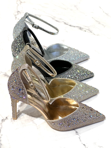 Großhändler R and BE - Strass-Abendpumps mit 9 cm hohem Absatz OR647