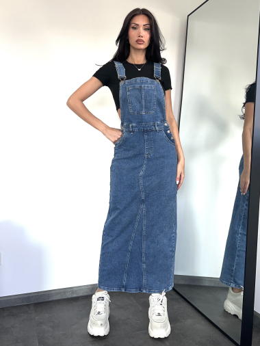 Wholesaler Redial - Long denim skirt overalls