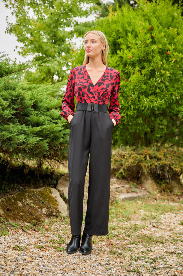 Wholesaler Rosa Fashion - Belted trouser suit