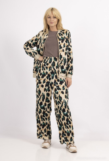 Wholesaler Rosa Fashion - Flowy leopard print pants