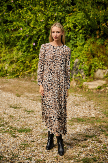 Wholesaler Rosa Fashion - Dress with leopard print