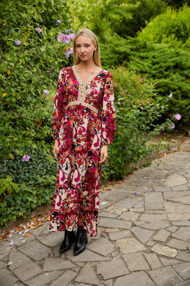 Wholesaler Rosa Fashion - Long floral dress