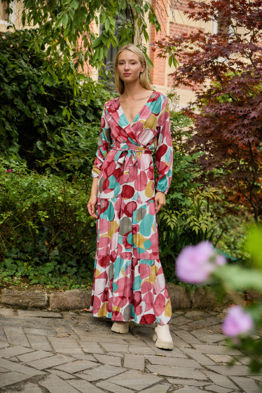 Wholesaler Rosa Fashion - Long printed dress