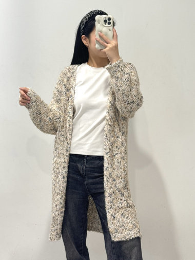 Wholesaler Rosy Days - Long chunky knit cardigan