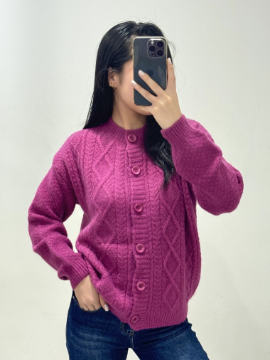 Wholesaler Rosy Days - Cable-knit cardigan