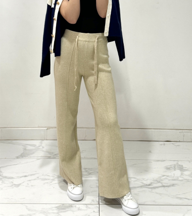 Wholesaler Rosy Days - Lace-up straight knit pants