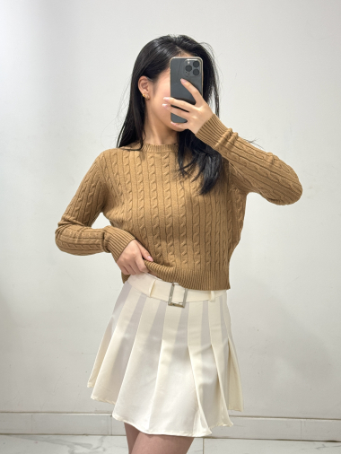 Wholesaler Rosy Days - Cable-knit sweater