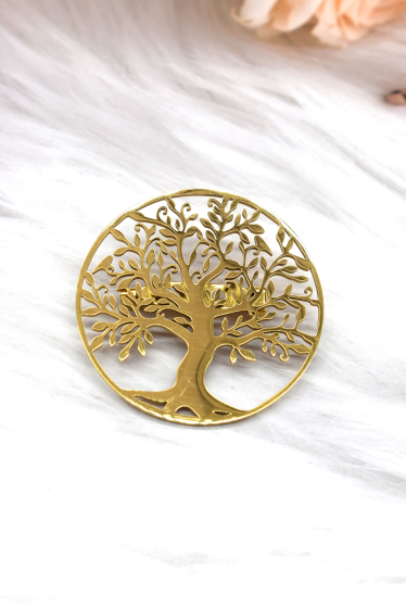 Wholesaler Rouge Bonbons - Stainless steel tree of life brooch