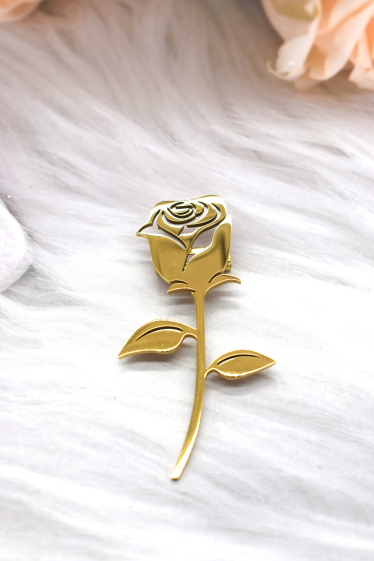 Wholesaler Rouge Bonbons - Stainless steel flower brooch