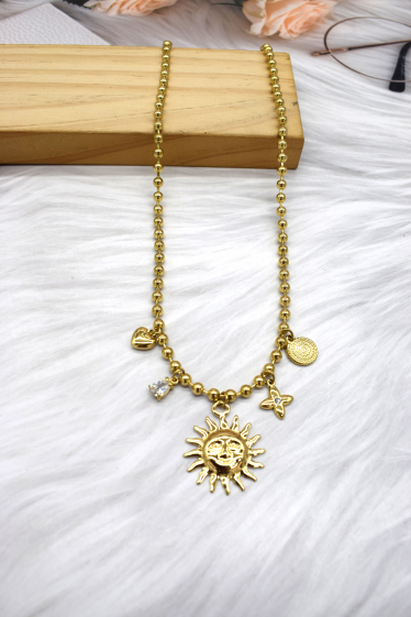 Wholesaler Rouge Bonbons - Stainless steel sun necklace