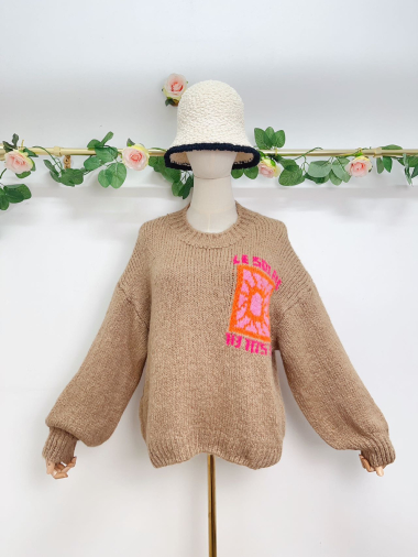 Wholesaler Saison du vent - Sweater with sun pattern