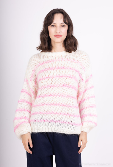 Großhändler Saison du vent - Gestreifter Pullover aus Kid-Mohair