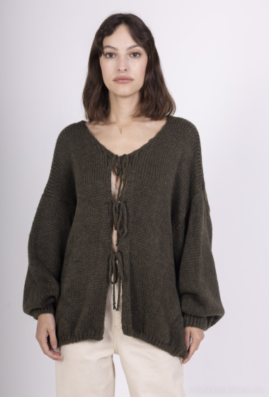 Grossiste Sandy Paris - Cardigan à noeud oversize