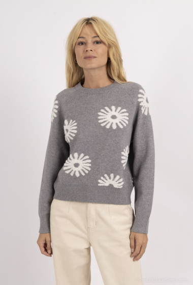 Grossiste SOGGO - Pull avec fleurs manche longue