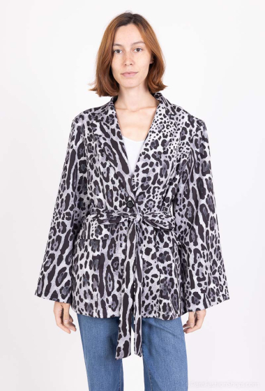 Grossiste SOGGO - veste blazer imprimé leopard