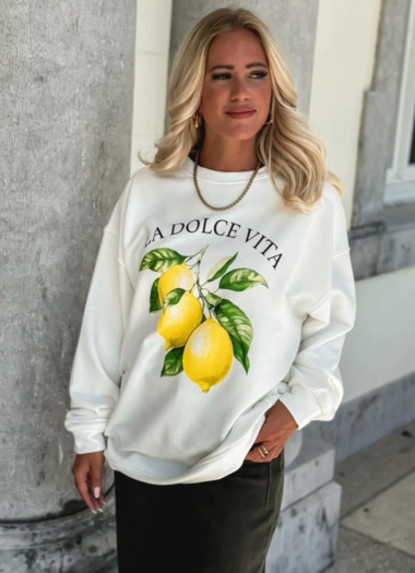 Wholesaler SO LOOK - “LA DOLCE VITA” fleece sweatshirt